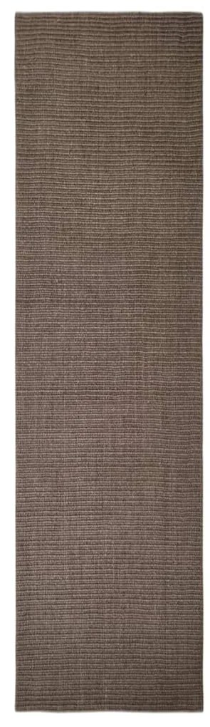 Tappeto in sisal per tiragraffi marrone 80x300 cm