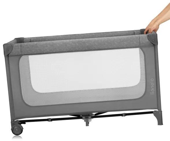 Lionelo - Lettino da viaggio JASMIN EASY FOLD Grey Stone