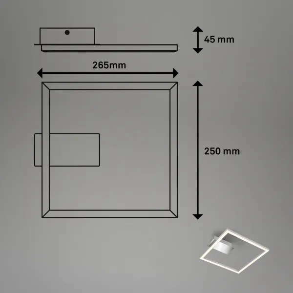 Plafoniera a LED 14W/230V cromo satinato
