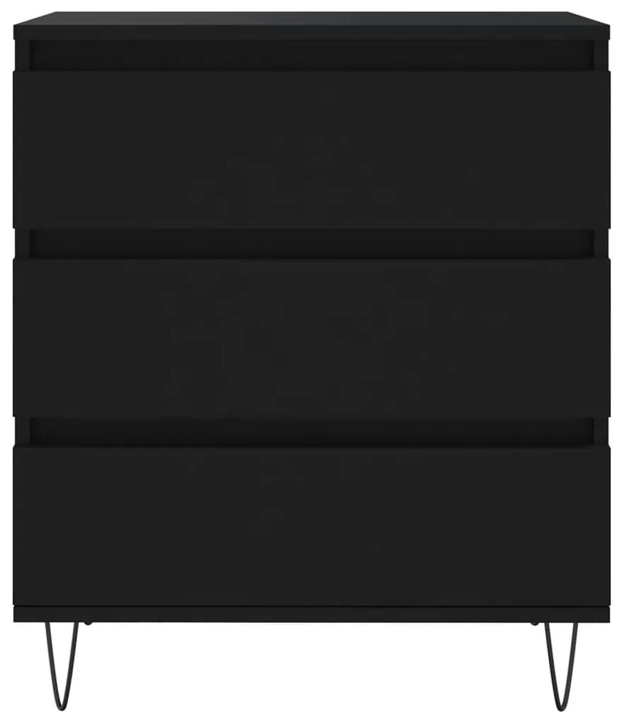 Credenza nero 60x35x70 cm in legno multistrato