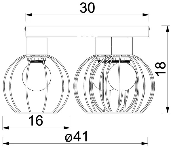 Faretto LAPS 3xE27/15W/230W nero