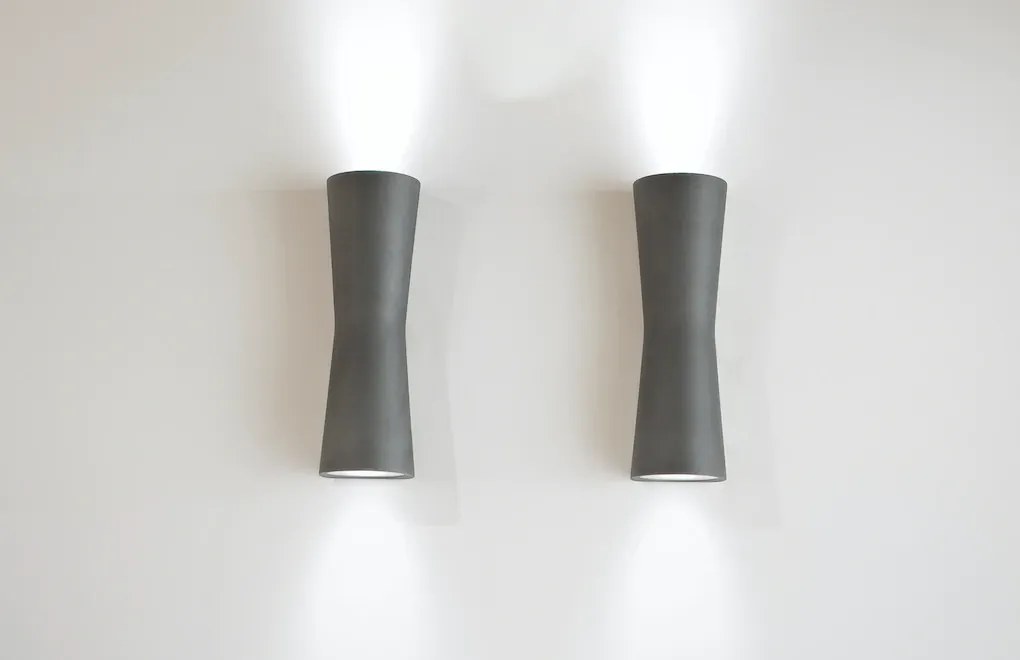 Flos Clessidra 40°+40° Lampada a muro a luce diretta/indiretta diffusa 601 lm in alluminio grigio