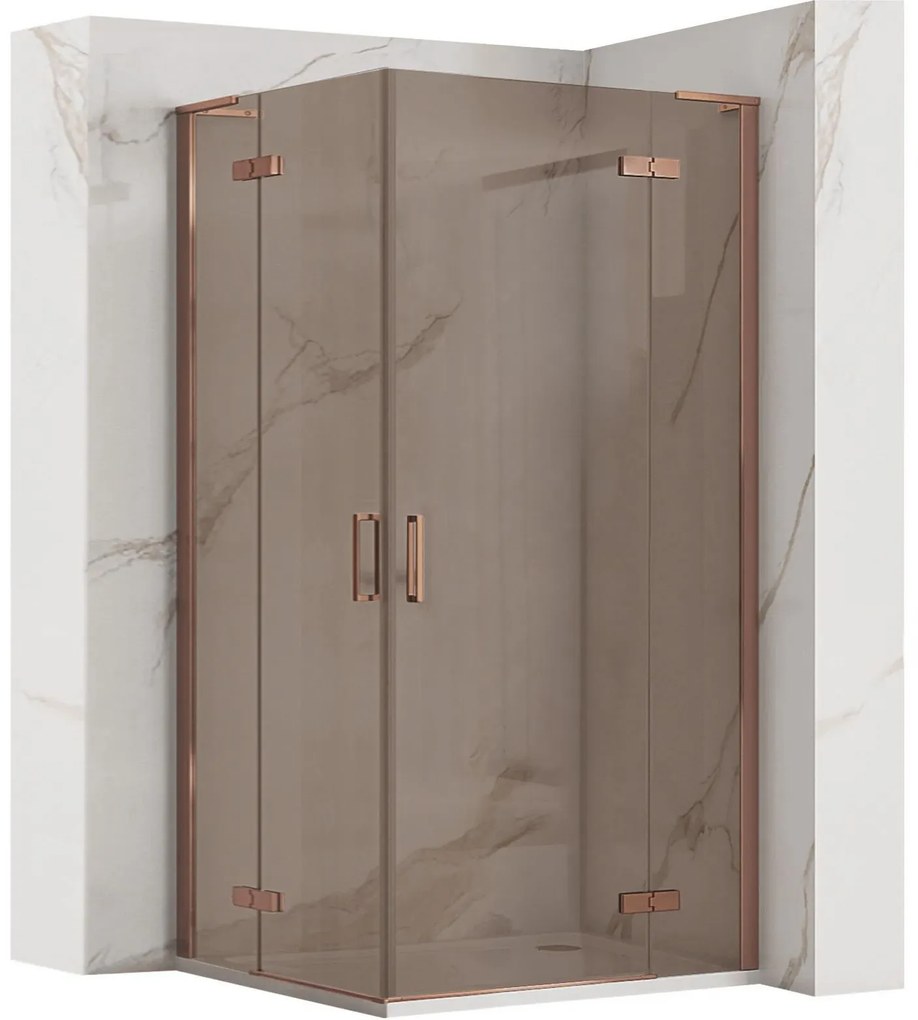 Cabina doccia REA Hugo Double 90x100 Copper Brush