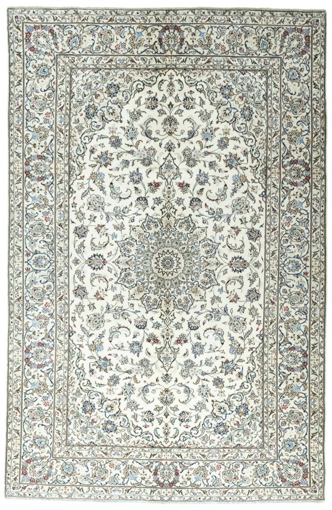 Kashan Tappeto 300 x 190 Beige (Iran) Annodato A Mano