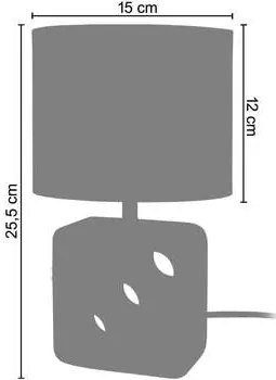 Tosel  Lampade d’ufficio lampada da comodino tondo legno nero  Tosel