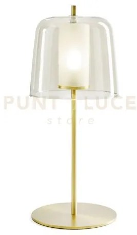 Frida lampada da tavolo sabbia  montatura oro spazzolato attacco g9...