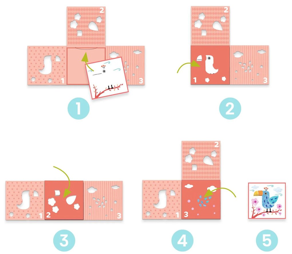 Gioco d'arte - 3 stencil, 1 immagine