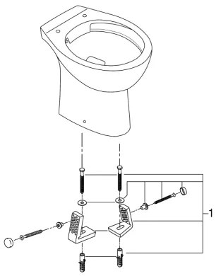 GROHE 39430000 - WC a pavimento BAU CERAMIC 515 x 356 x 406 mm ceramica/bianco