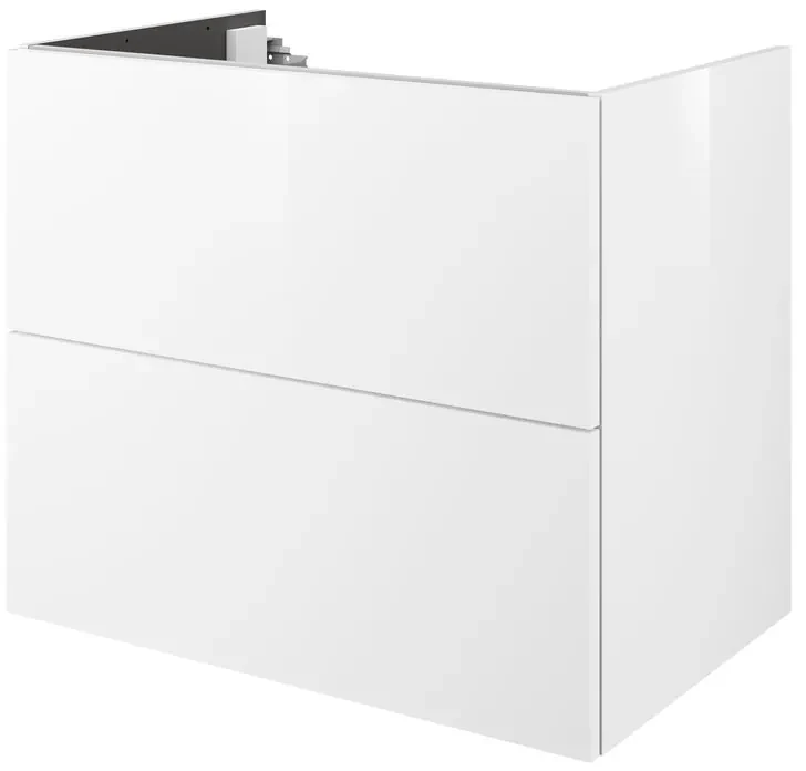 Mobile da bagno sotto lavabo SENSEA Neo laccato lucido L 75 x H 64 x P 48 cm 2 cassetti, lavabo non incluso