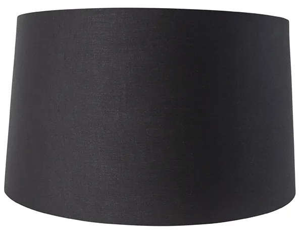 Paralume in cotone nero 45/50/28 con interno dorato