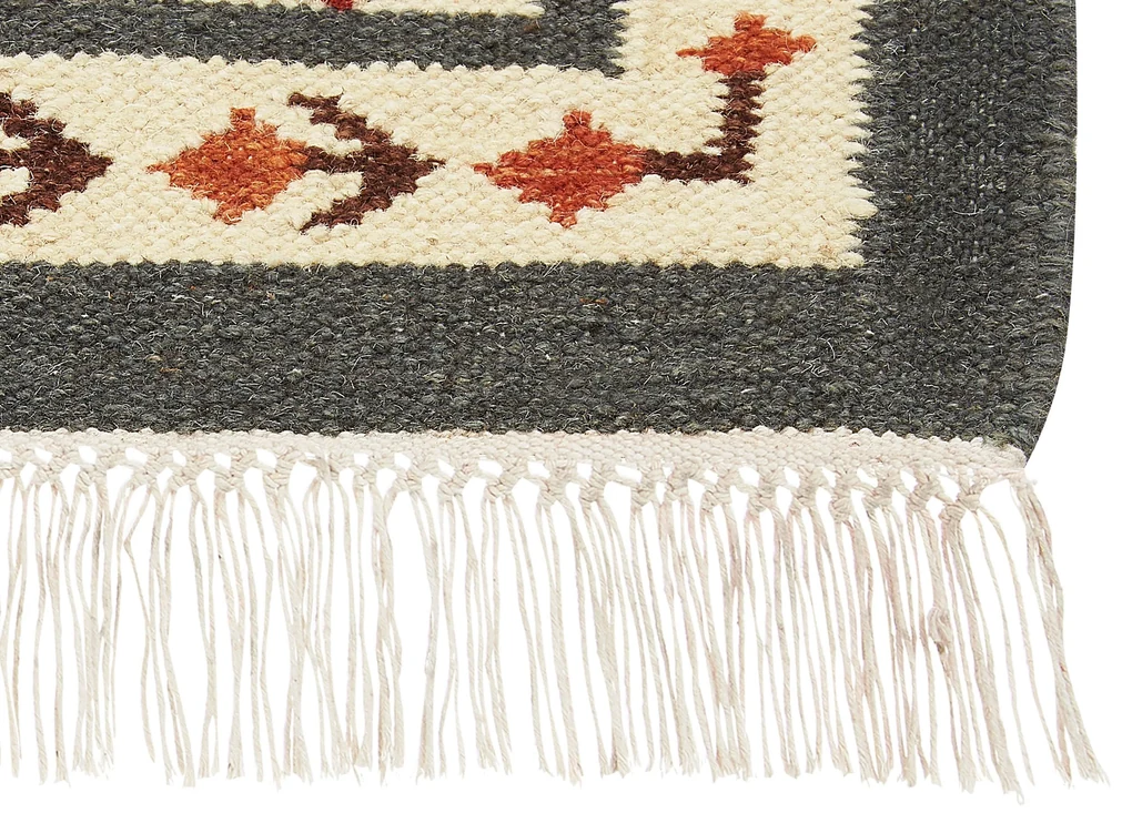 Tappeto kilim lana multicolore 140 x 200 cm GHUKASAVAN Beliani