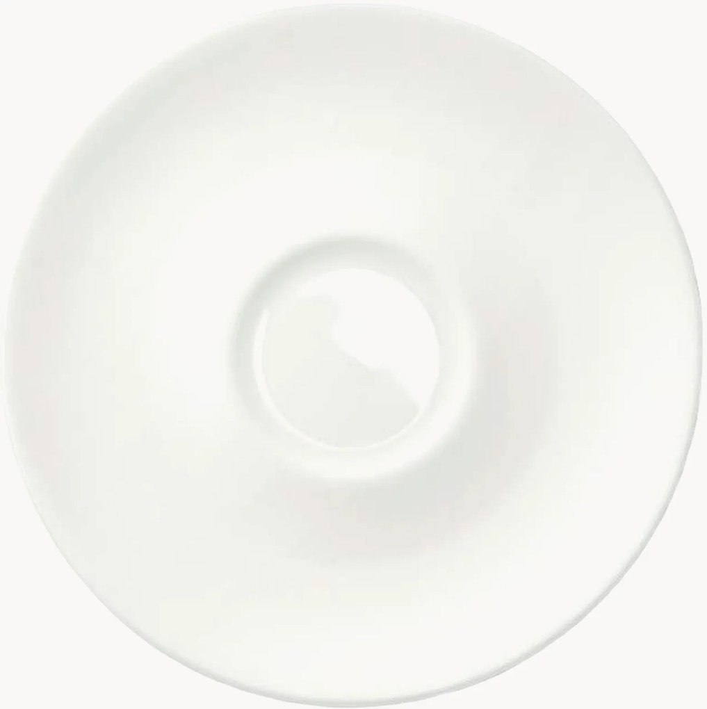 Set di 6 piattini in Fine Bone China Cross White