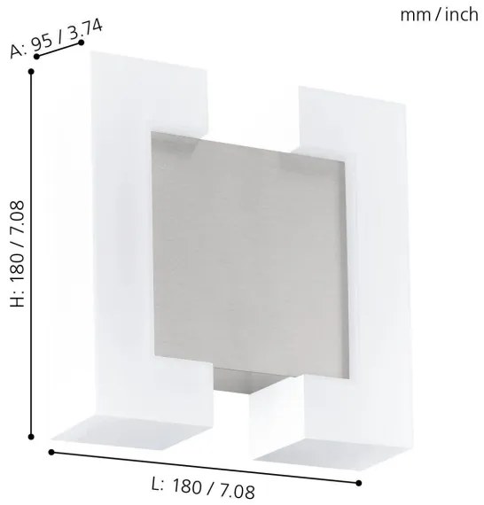 Eglo 95987 - Applique a LED da esterno SITIA 2xLED/4,8W