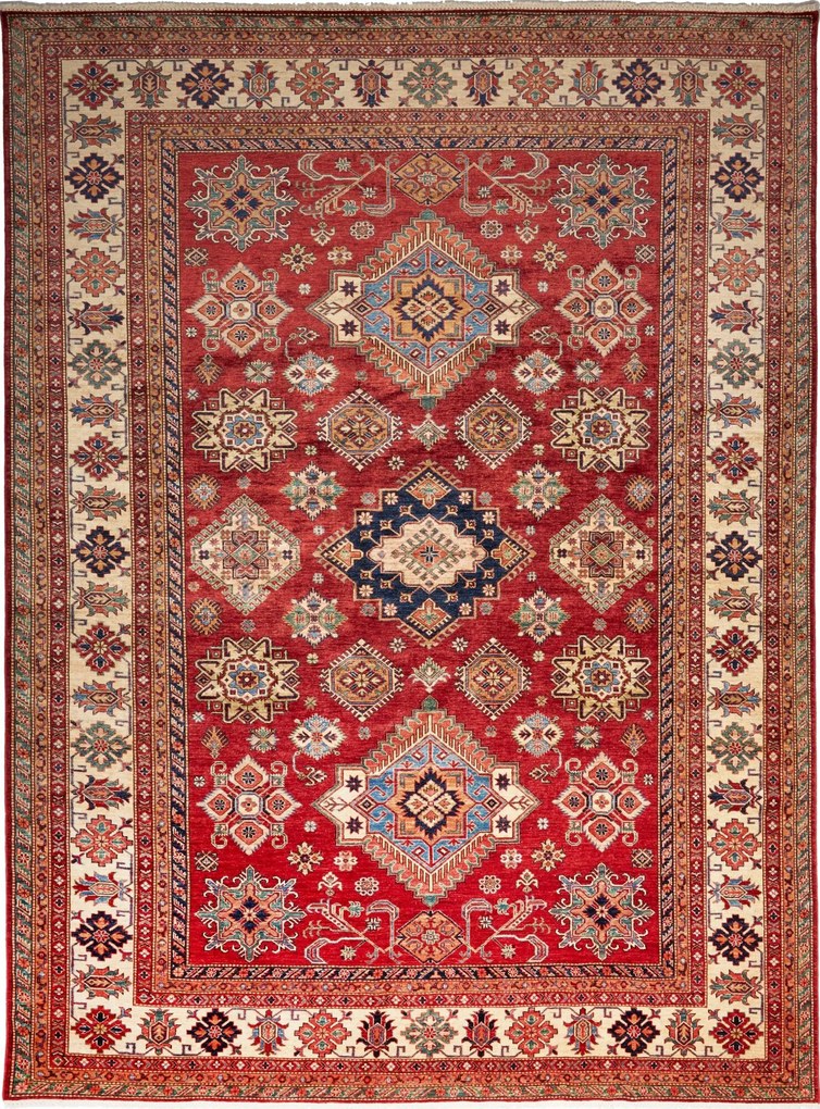 Kazak Tappeto orientale 280 x 370 Rosso (Pakistan) Annodato A Mano