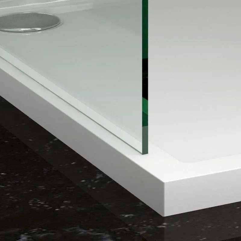 Kamalu - piatto doccia 150x70 poliacril colore bianco