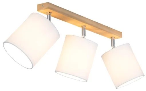 Spot-Light 56744374 - Faretto APRILLIA 3xE27/25W/230V rovere bianco