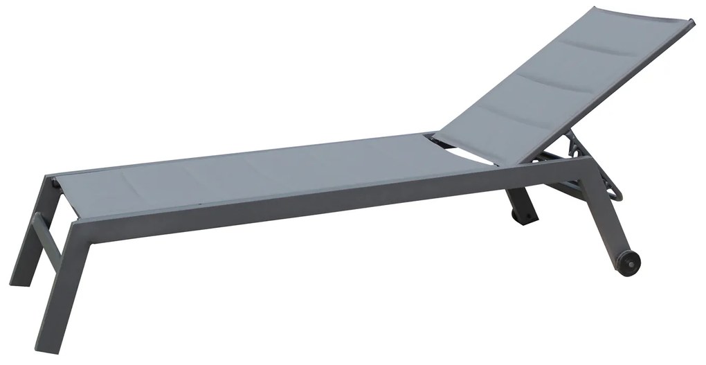 Lettino reclinabile antracite Formentera
