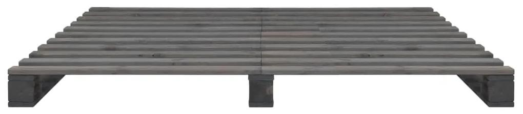 Giroletto in pallet grigio legno massello di pino 140x200 cm