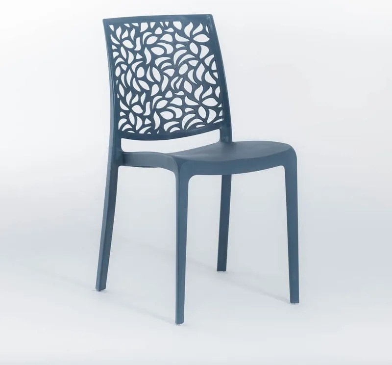 Sedia da giardino in polipropilene London Stone NEW GARDEN blu, set da 6 pezzi