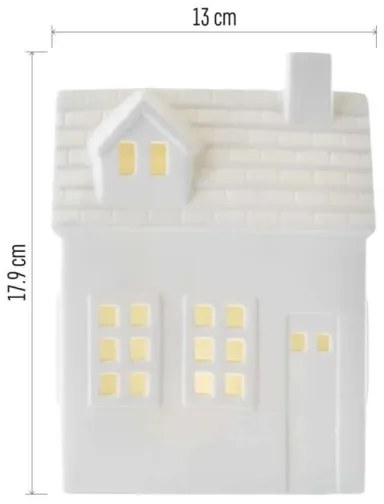 Decorazione natalizia a LED – casetta (LED/CR2032)