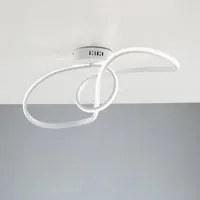 Plafoniera in metallo e alluminio Bianco con LED integrato 68x24x h24 cm