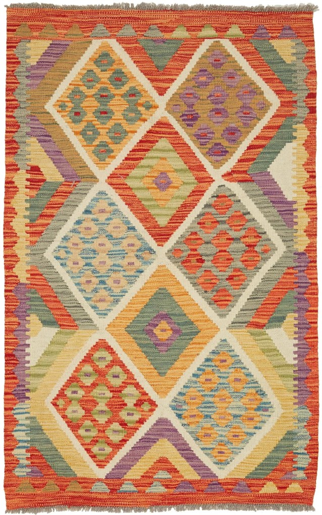 Kilim Tappeto 90x130 (Pakistan) Tessuto A Mano