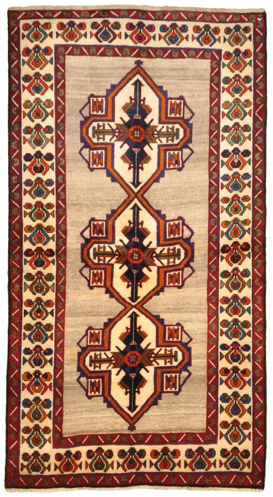Gabbeh Tappeto persiano 260 x 140 Beige (Iran) Annodato A Mano