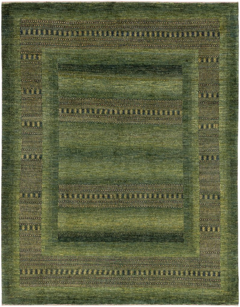 Loribaft Tappeto persiano 180x230 Verde (Iran) Annodato A Mano
