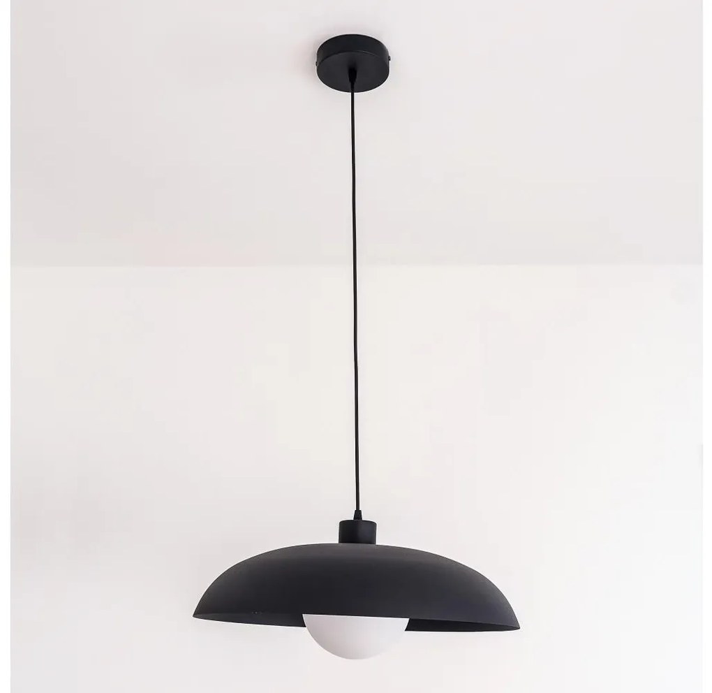 Lampada a sospensione con cavo ECLIPSE 1xE27/15W/230V nera