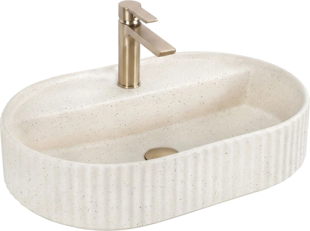 Lavabo da appoggio Rea Marcela 60 Vanilla