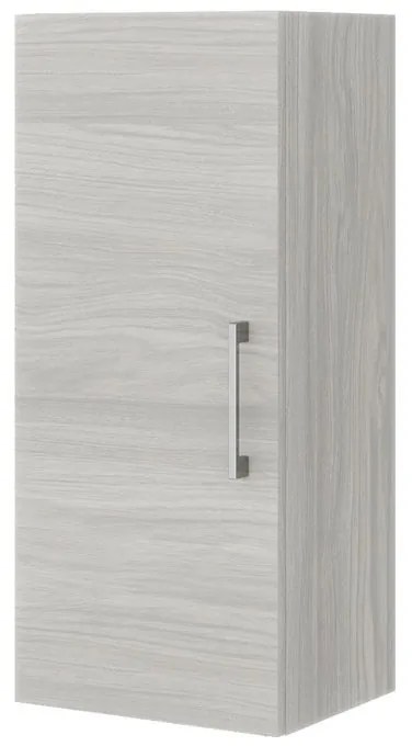 Pensile bagno Symoa rovere grigio in truciolare, 1 anta apertura da sinistra P 25 x L 31.5 x H 71 cm