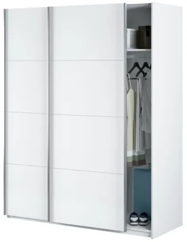 Armadio Guardaroba 2 Ante Scorrevoli 150x60x200 Bianco Opaco Morgan