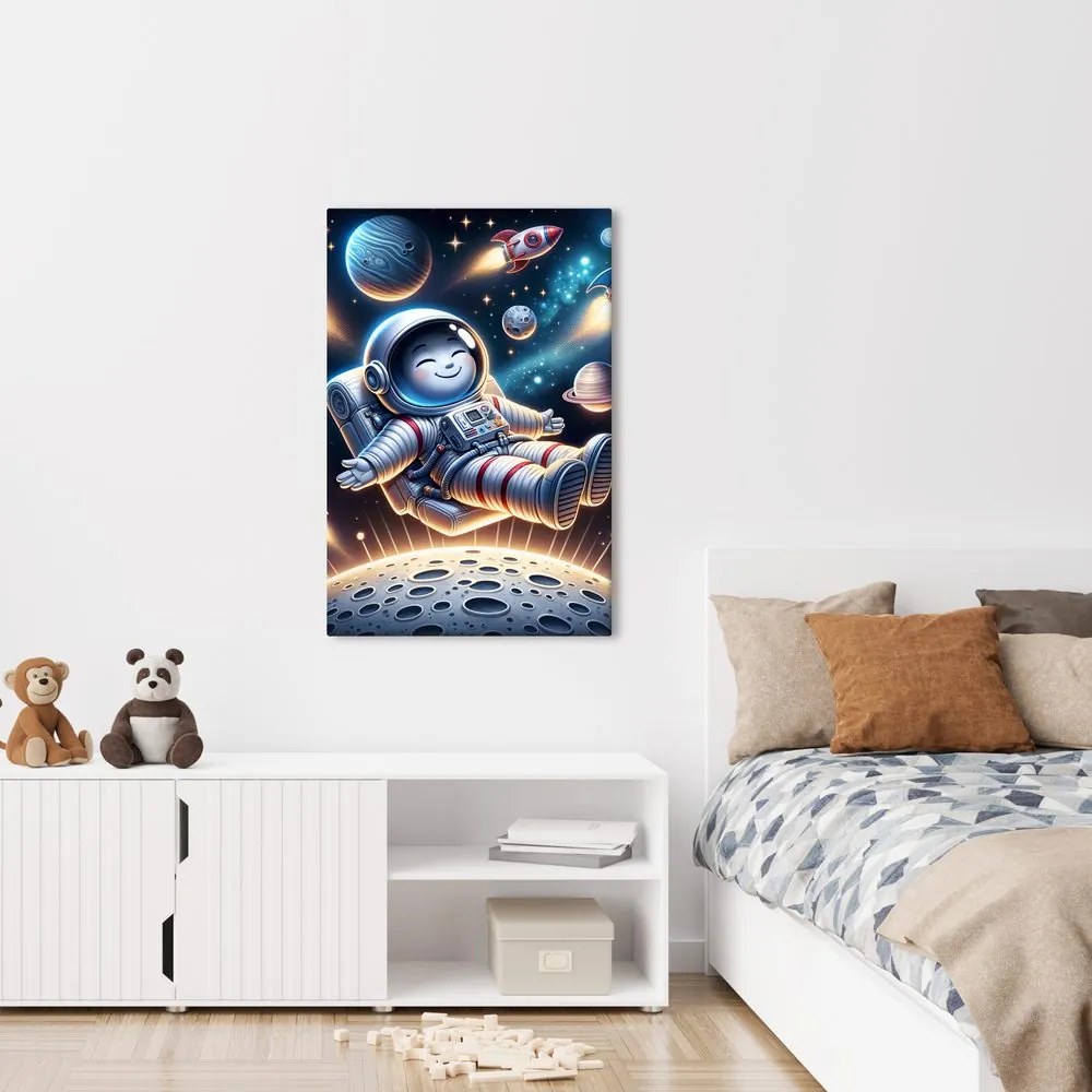 Quadro su tela – Astronauta felice nello spazio