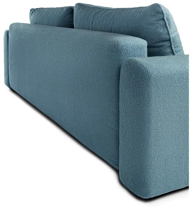 Divano blu allungabile con rivestimento in bouclé 247 cm Quinoa – Bonami Selection