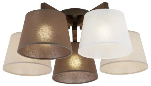 Brilagi - Lampadario a soffitto LATTE 5xE27/15W/230V pino/mix