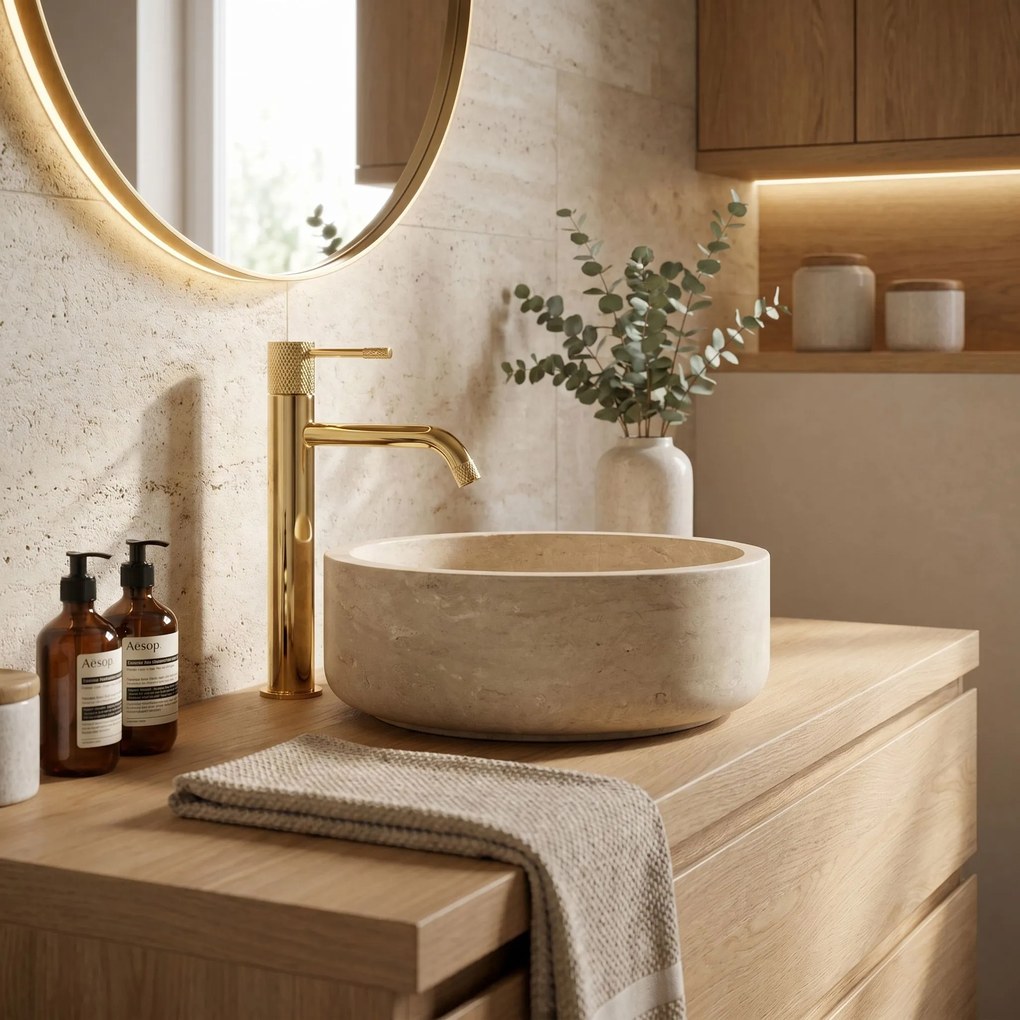 Rubinetto da lavabo Rea Venti Gold High