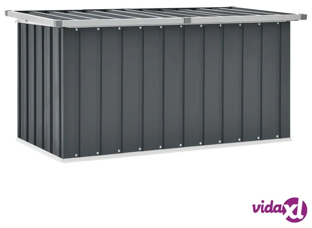 vidaXL Baule da Giardino Grigio 129x67x65 cm