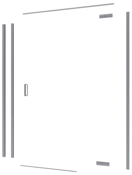 Kit di installazione telaio e ferramenta per cabine doccia ad apertura girevole Neo L 140 x H 200 x P 140 cm spazzolato opaco