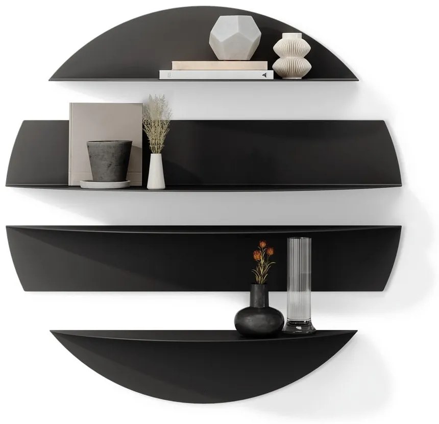 Set di 4 mensole in metallo nero da 76 cm Solis - Umbra