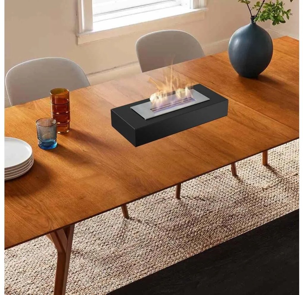 BIO camino INDIA 8,5x49 cm 2,5 kW nero