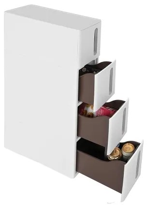 Scaffale a ripiani MARGE bianco/marrone