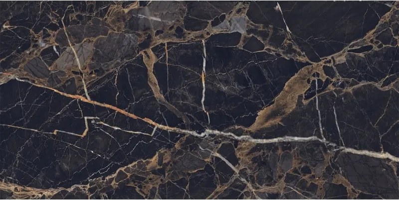 Mexen Orlo Nero campione di gres smaltato rettificato G1, piastrella pavimento-parete, alta lucentezza - TL211-00-S