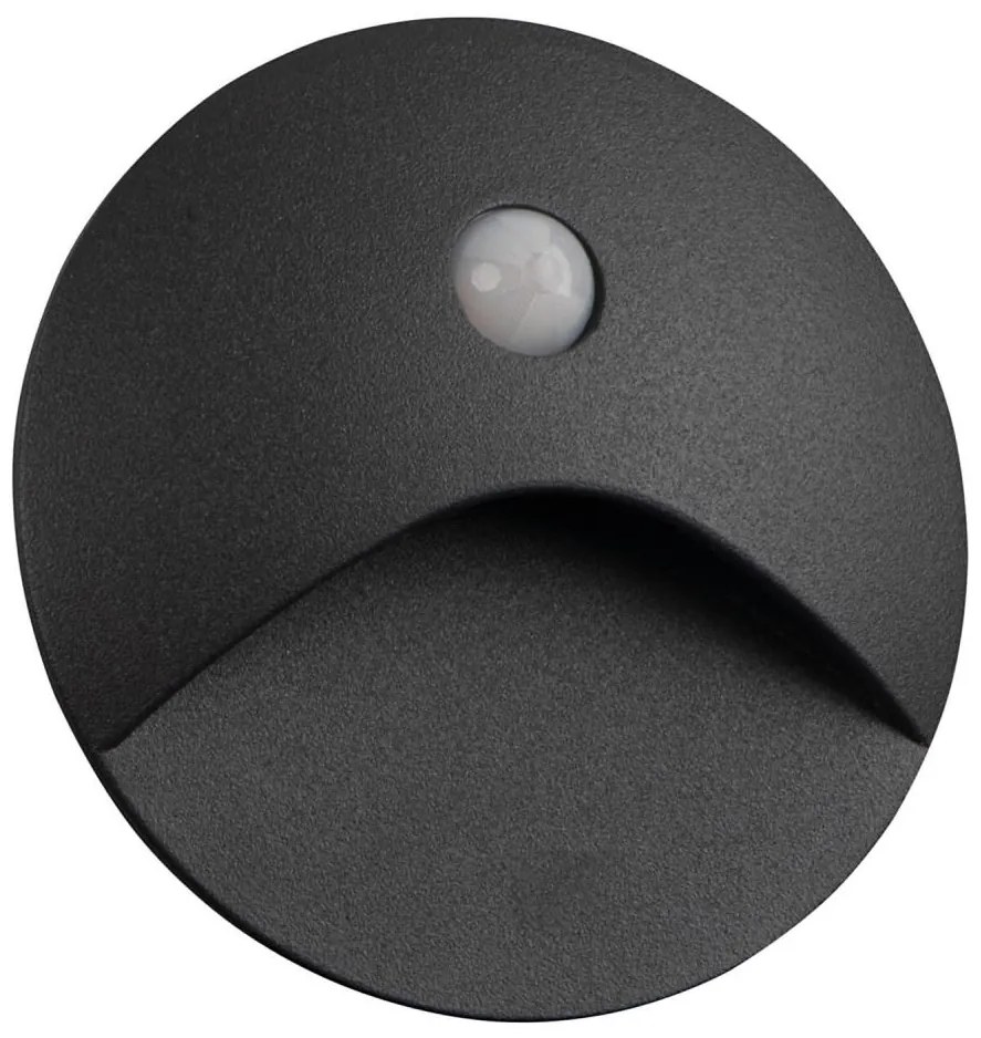 Kanlux 39137 - Lampada LED da gradino con sensore EXIN 2,5W/230V 4000K IP65, finitura antracite, forma rotonda