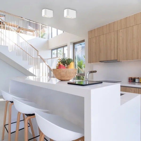 Rabalux 2054 - Faretto KOBALD 2xGU10/42W/230V bianco