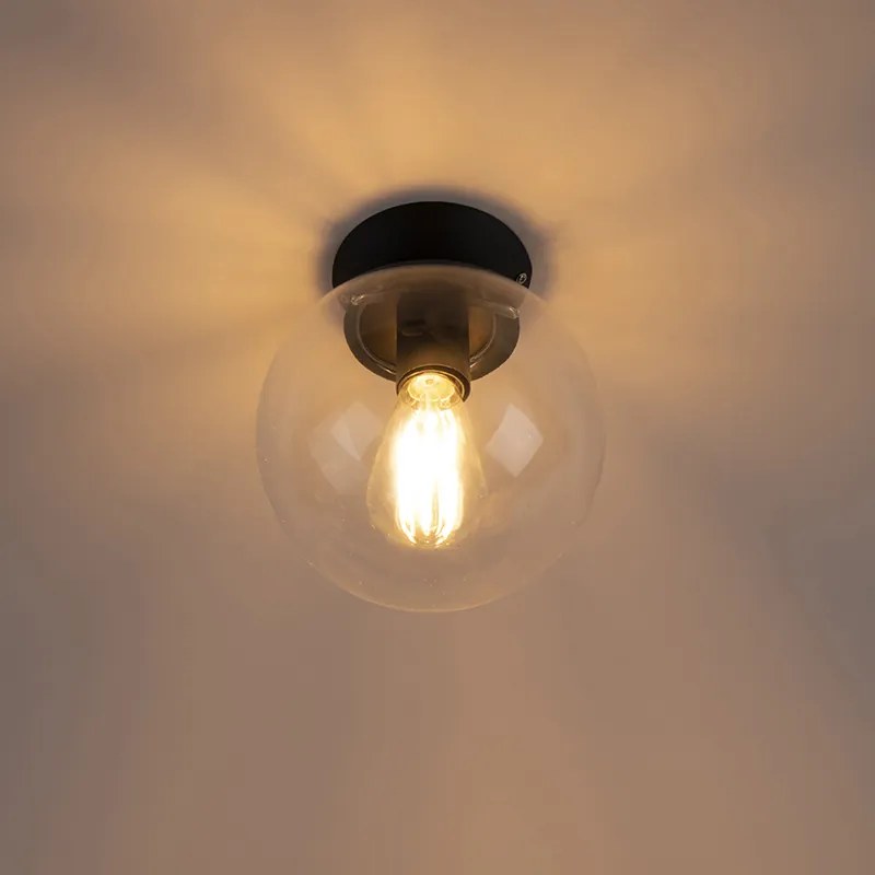 Plafoniera Art Déco nera - Pallon