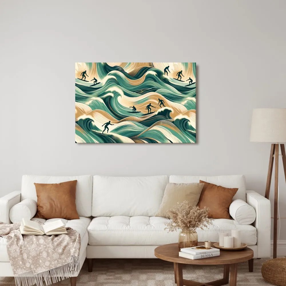 Quadro su tela – Surfisti in azione