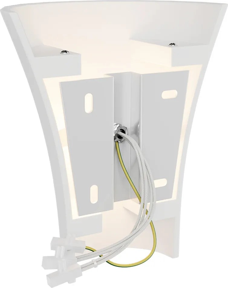 Applique Conica da Parete 2xG9 Rigata Bidirezionale in Gesso