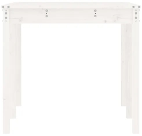 Tavolo da Giardino Bianco 159,5x82,5x76cm Legno Massello Pino