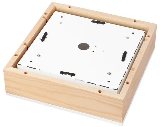 Plafoniera NATURAL SQUARE 2xE27/15W/230V 31x31 cm pino/bianco