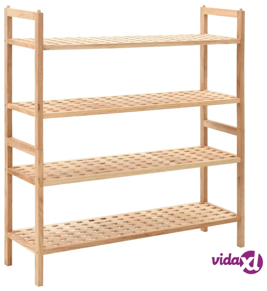 vidaXL Scarpiera in Legno Massello di Noce 69x26x81 cm